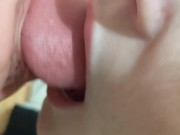 Neighbor's wife was gone so I let him cum in my mouth 15/16