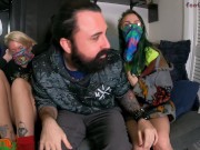 Two Tattooed Babes Give a Foot Smothering Footjob with a Huge Cumshot - FOOTPUNKZ 2/16