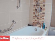 Desperate Pissing and Shaving off My Hairy Ginger Bush! Big Tits Curvy Redhead Ginger Ale