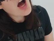 Masturbating on a friend in a public toilet, peeking at her through the door 11/16