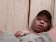 Creamy Pussy dildo play(Jean shorts) 5/16