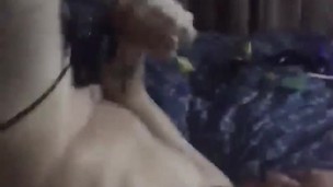 Cumming on my own face wearing a thong