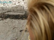 Blonde Hungry For a Taste of Her Man's Pee Holding Cock 3/16