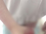 気持ち良すぎて声がでた❗️メイド彼女のローション手コキ 3/16