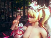 3D HENTAI OVERWATCH mercy jerking off your cock 12/16