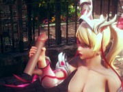 3D HENTAI OVERWATCH mercy jerking off your cock 5/16