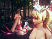 3D HENTAI OVERWATCH mercy jerking off your cock 8/16