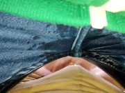 MAKING BIG PUDDLE OF PEE IN OUR BED WITH MY BOYFRIEND 13/16