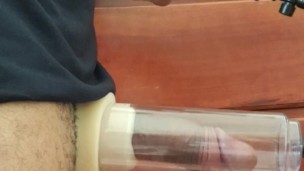 My new penis pump almost couldn't hold my dick
