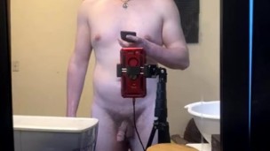 6'5" Jock working out naked