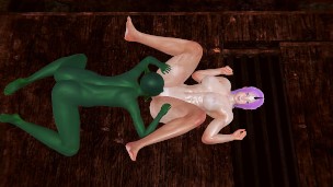 Goblin Gobuta having fun with Shion fucking on the floor hentai