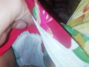 Have a loock under blanket to check my menstrual pad - 1080 HD - Angel Fowler 8/16