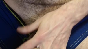 Jerking off with handcream