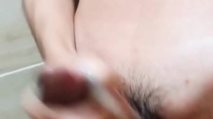 Cumshot in the shower