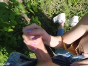 HANDJOB A HARD COCK TO A STRANGER IN THE PARK 16/16