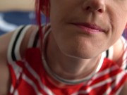 Cheerleader playing with herself in her Chastity Belt 16/16