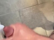 Jerking thick dick for some thick cum 