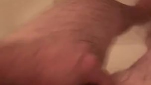 Horny af cumshot in shower
