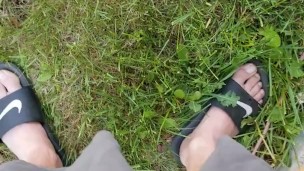 Simply pissing outside
