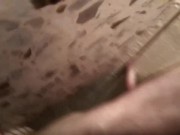 Артем прижал член дверью , перекрутил член 4 раза и подрочил ногой, вишу на члене