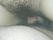 Eating my wife's hairy pussy 10/16