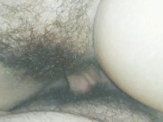 Eating my wife's hairy pussy 8/16