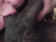Sucking hard cock dirty milf slut has an mouth full 14/16