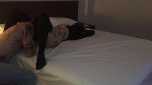 Skinny goth girl make me cum soo fast with your tigh pussy uncensored onlyfans @dark.paradise