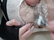 Shaving My Ass in The Tub