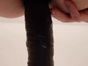 teenager bought a new big dildo 4/16
