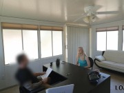 LOAN4K Blonde cutie cant pay rent so she goes to the bank for a loan 3/16