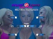 Lesbian Sex Fight Threesome With Helena Locke Wrestling London And Lilly Licking Pussy and Strapon For The Losers 1/16