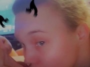 Showing ass while sucking dick 