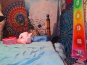 Behind the Scenes Bedroom Set Up PAWG Camgirl NEW Toy Lovense Ferri Panties Pull Pubes Ouch!! 13/16