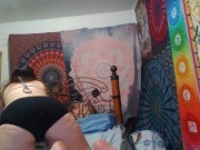 Behind the Scenes Bedroom Set Up PAWG Camgirl NEW Toy Lovense Ferri Panties Pull Pubes Ouch!! 3/16