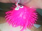Teenage cunt dripping creampie all over the face of a funny pink toy - HD Angel Fowler 