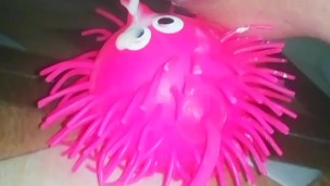Teenage cunt dripping creampie all over the face of a funny pink toy - HD Angel Fowler 