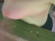 Nackte Titten und Arsch schlagen in der Picnichüttel 15/16