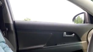 Showing off ginger cock on the highway, showing FedEx driver!