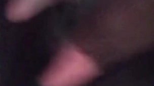 Ebony Princess fucks herself with glass dildo