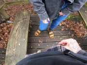 Friend makes me cum in public park 1/16