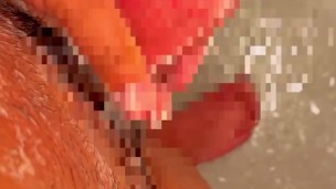 変態男子泡で洗う