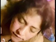 Surprised busty wife shared with friends big cock MMF threesome cuckold 1/16