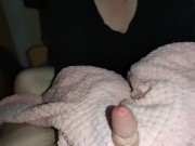 I give him a two-handed handjob with my teddy sweater *Huge Cumblast* 1/16