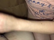 Hot Babe plays with my cock under the covers while camping making me cum so she can taste my jizz