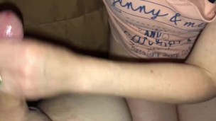 Hot Babe plays with my cock under the covers while camping making me cum so she can taste my jizz