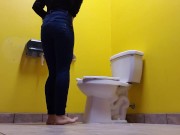 Barefoot Public Toilet Piss 11/16