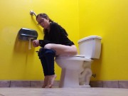 Barefoot Public Toilet Piss 4/16