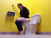 Barefoot Public Toilet Piss 8/16
