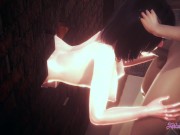 Naruto Hentai - Threesome Hinata Sucks and Gets Fucked Through a Wall 10/16